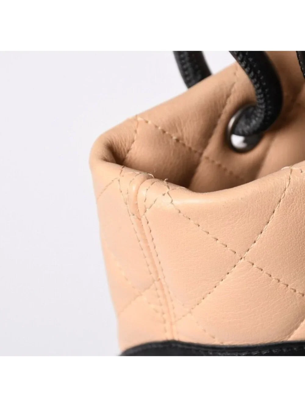 Chanel Canbon Cambon Line Small Tote Bag CC Logo Calfskin Beige